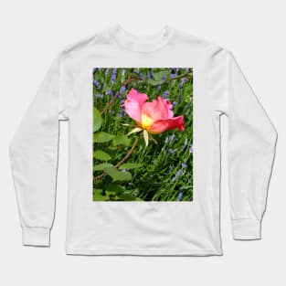 Pink Rose and Lavender Long Sleeve T-Shirt